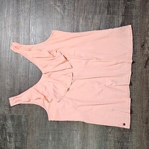 Lilly Pulitzer Peach Ruffle Tank Top